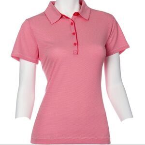 NWT EP Orange Geo Jacquard Golf Polo Sz M